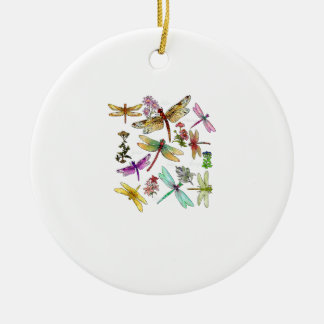Cottagecore Floral Dragonfly Breed Collection Ento Ceramic Ornament