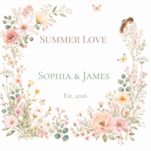 Cottagecore Floral Sticker Summer Couple for Her