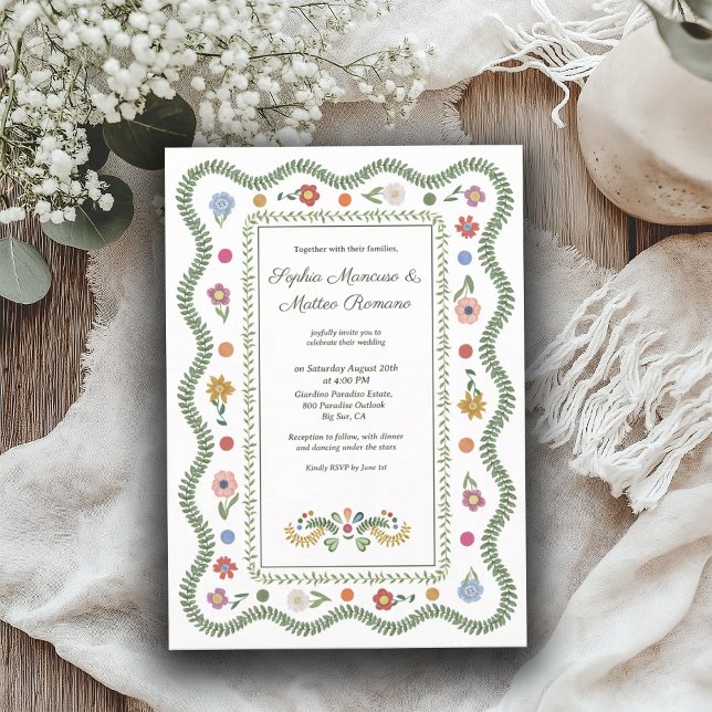 Cottagecore Floral Wedding Invitation (Creator Uploaded)