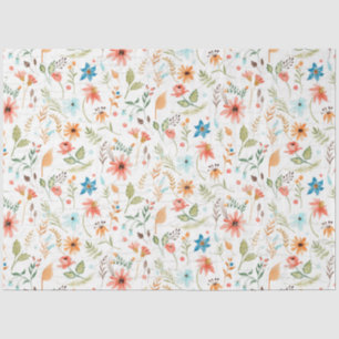 Cottagecore Floral Wildflower Fall Leaf Foliage Tissue Paper