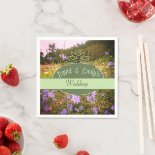 Cottagecore Flower Meadow Wedding  Napkin