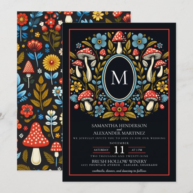 Cottagecore Forest Invitation (Front/Back)