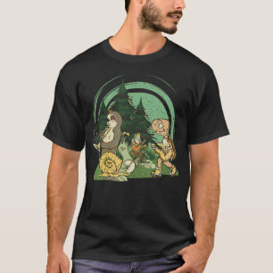 Cottagecore Forest Music Playing Sloth Snail Turtl T-Shirt