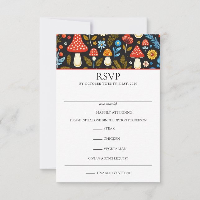 Cottagecore Forest RSVP Card (Front)