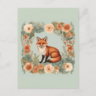 Cottagecore Fox Postcard