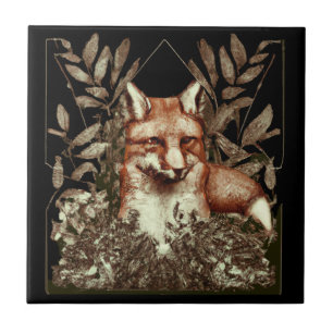 Cottagecore Fox Vintage Tile