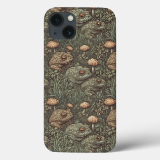 Cottagecore Frog and Mushroom iPhone / iPad case