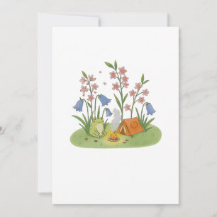 Cottagecore Frog Camping Invitation