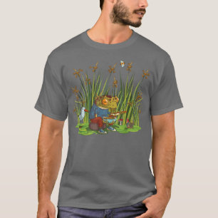Cottagecore Frog Eating Ramen Noodles Countrycore T-Shirt