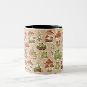 Cottagecore Frog Mug – Cute Mushroom Forest Mug