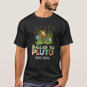 Cottagecore Frog Never Forget Pluto Guitar Ballad  T-Shirt