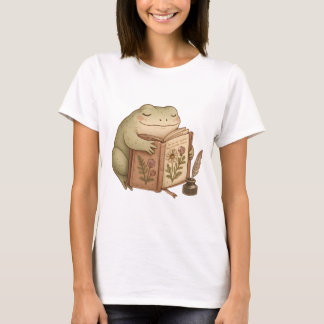Cottagecore Frog with Pressed Flower Journal T-Shirt