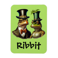 Cottagecore Funny Victorian Frog Couple Ribbit