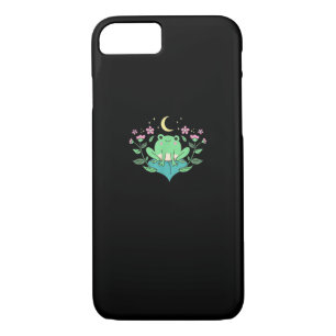 Cottagecore Goblincore Moon Flowers Forest Frog Mu Case-Mate iPhone Case