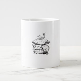 Cottagecore Goblincore Mushroom Snail Large Coffee Mug