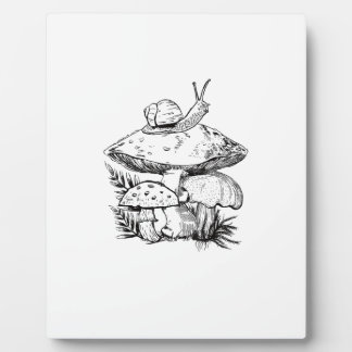 Cottagecore Goblincore Mushroom Snail Plaque