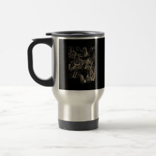 Cottagecore Goblincore Pond Snail Swimming Frog Travel Mug