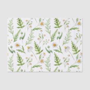 Cottagecore Green Woodland Forest Fern Pattern Tissue Paper