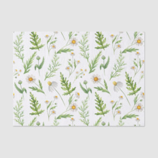 Cottagecore Green Woodland Forest Fern Pattern Tissue Paper
