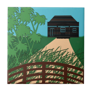 Cottagecore Greenery Countryside Cottagecore Tile