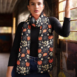 Cottagecore Halloween Floral Skull<br><div class="desc">Embrace the spooky season with this cottagecore Halloween floral skull scarf. Featuring a delightful mix of pumpkins, skulls, and floral motifs, this design adds a touch of gothic charm to your fall wardrobe. Made from soft chiffon, it's perfect for adding a whimsical yet eerie vibe to your outfits. Whether you're...</div>
