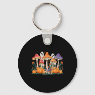 Cottagecore Halloween Ghost Mushroom Product Keychain