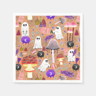 Cottagecore Halloween Ghouls Napkin
