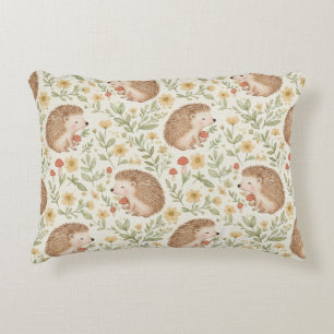 Cottagecore Hedgehog Accent Pillow