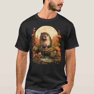Cottagecore Hedgehog Aesthetic Mushroom Outfit For T-Shirt