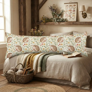Cottagecore Hedgehog Body Pillow