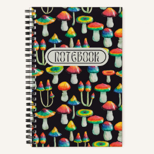 Cottagecore Illustrated Mushrooms Cool Fungi Notebook