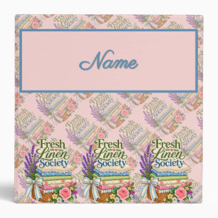Cottagecore Laundry Lavender Floral Linens Binder