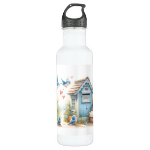 Cottagecore Love Letters Bluebird Mailbox 710 Ml Water Bottle