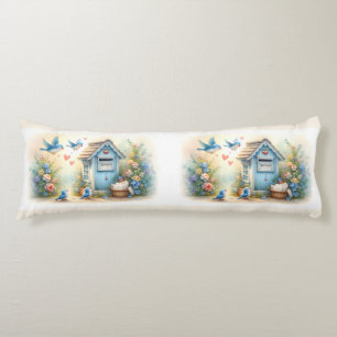 Cottagecore Love Letters Bluebird Mailbox Body Pillow