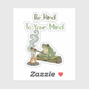 Cottagecore Mental Health Self-Care Frog