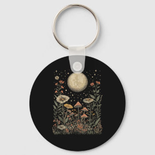 Cottagecore Moon Mushroom Moonphase Goblincore Keychain
