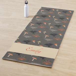 Cottagecore Moth Butterfly Pattern Yoga Mat
