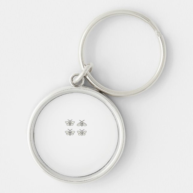 Cottagecore Moths Classic Keychain (Front)
