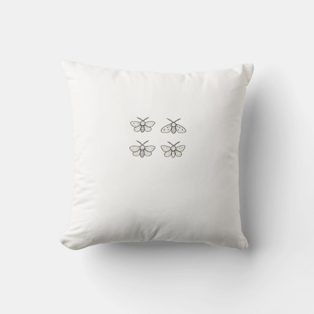 Cottagecore Moths Classic Throw Pillow (Front)