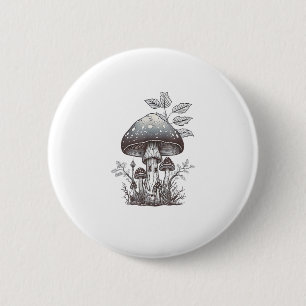 Cottagecore Mushroom Goblincore Aesthetic  Mushroo 2 Inch Round Button