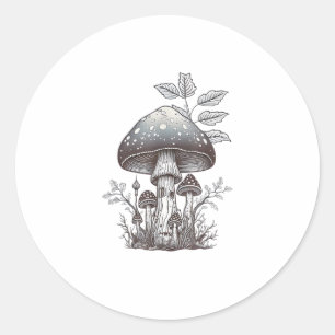 Cottagecore Mushroom Goblincore Aesthetic Mushroo Classic Round Sticker