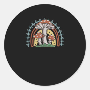 Cottagecore  Mushroom Goblincore Mycology Natureco Classic Round Sticker