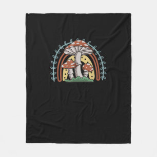 Cottagecore  Mushroom Goblincore Mycology Natureco Fleece Blanket