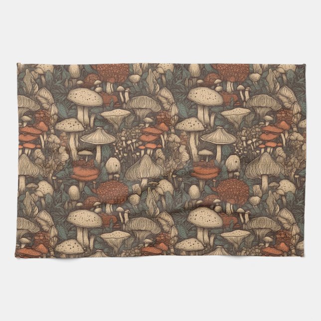Cottagecore Mushroom Kitchen Towels (Horizontal)