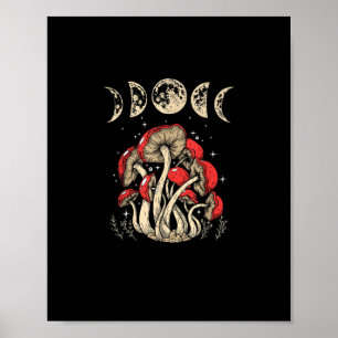 Cottagecore Mushrooms Academia Goblincore Aestheti Poster