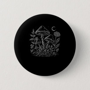 Cottagecore Mushrooms Fungi Goblincore Aesthetic 2 Inch Round Button