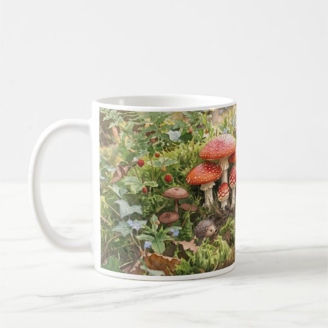Cottagecore Mushrooms Mug (Left)