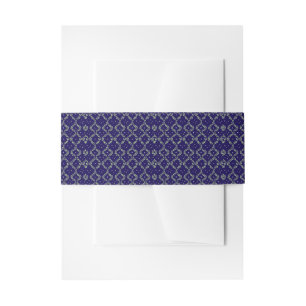 Cottagecore Navy Christmas  Invitation Belly Band