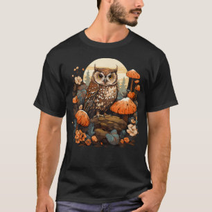 Cottagecore Owl Aesthetic Mushroom Outfit For Wome T-Shirt