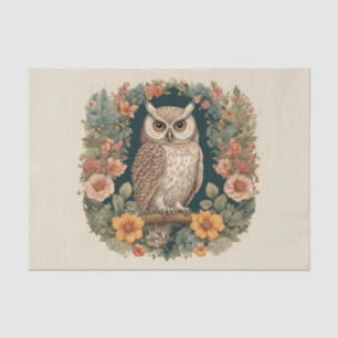 Cottagecore Owl Decoupage Tissue Paper